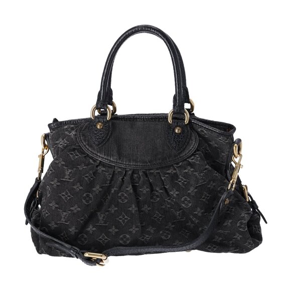 Louis Vuitton Neo Cabby MM Monogram Denim Handbag M95351 Noir Black - Picture 1 of 6